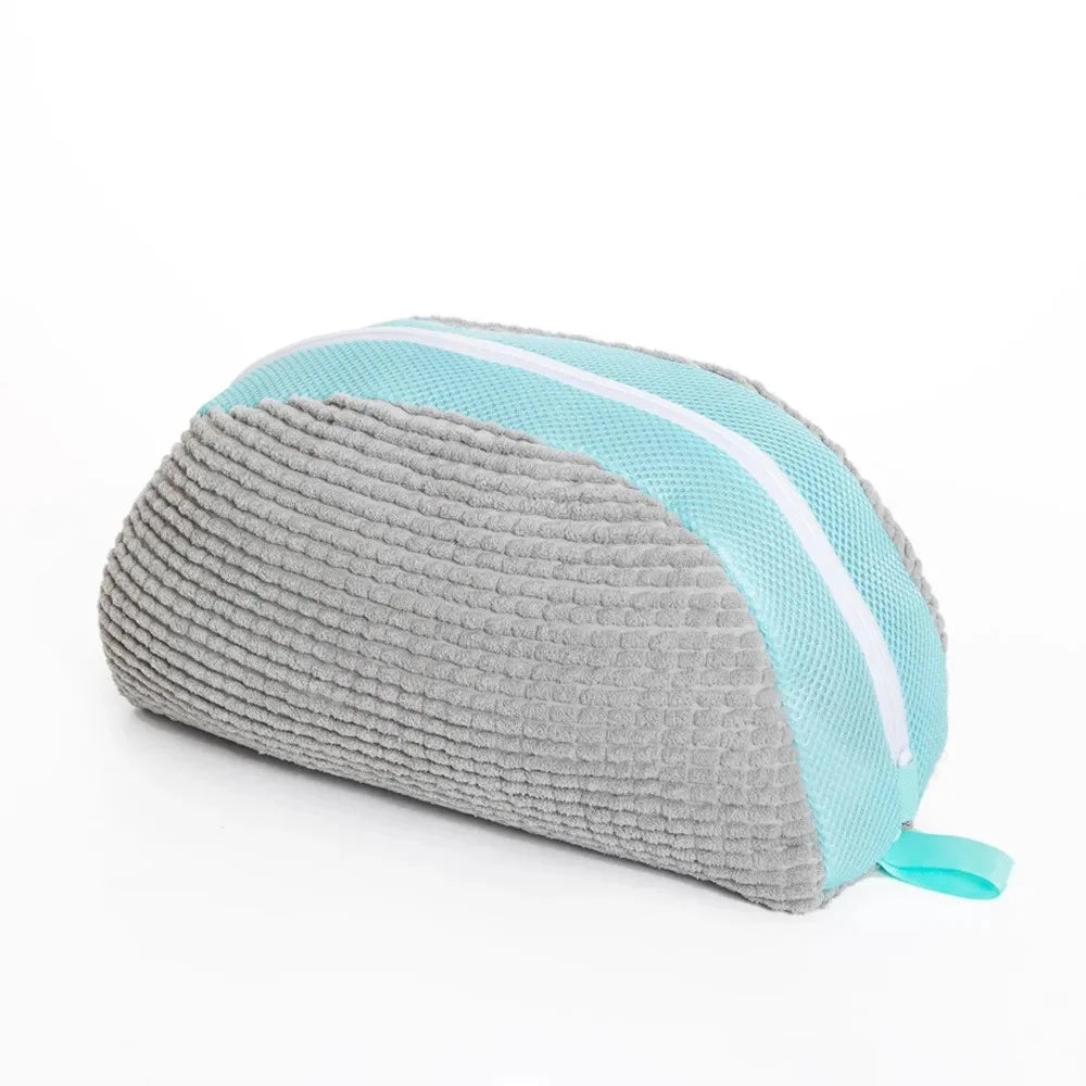 1/2/4PCS Shoe Washing Machine Bag with Liquid Shoe Brush Set Durable Laundry Shoe Bag and Soft Bristle Clean Brush for All Shoes