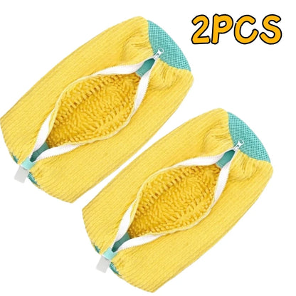 1/2/4PCS Shoe Washing Machine Bag with Liquid Shoe Brush Set Durable Laundry Shoe Bag and Soft Bristle Clean Brush for All Shoes