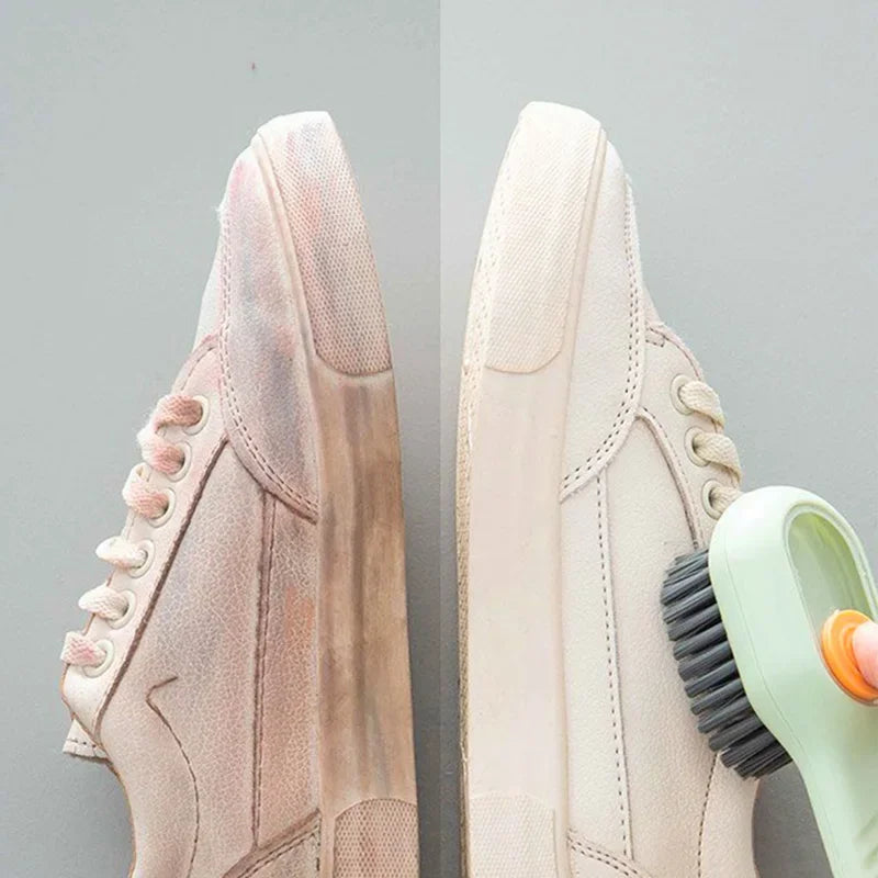 1/2/4PCS Shoe Washing Machine Bag with Liquid Shoe Brush Set Durable Laundry Shoe Bag and Soft Bristle Clean Brush for All Shoes